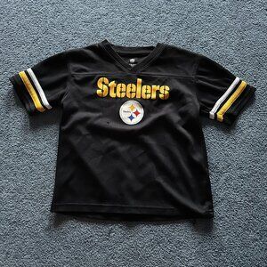 NFL Team Apparel Toddler Black Pittsburgh Steelers Jersey T-Shirt Size 4T